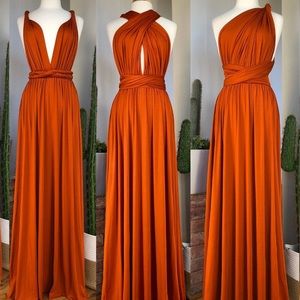 Burnt Orange Infinity Dress